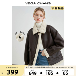 加厚加绒皮衣外套ins潮 现货 皮毛一体外套女秋冬2024年新款