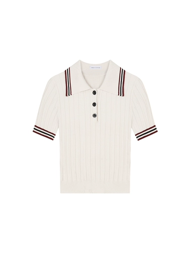 Летняя ретро трикотажная футболка с коротким рукавом, 2024 года, воротник поло