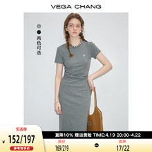 显瘦气质减龄长裙高级感t恤裙 新款 VEGA CHANG连衣裙女2024年夏季