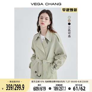 2025秋季 現(xiàn)貨 風(fēng)衣女中長(zhǎng)款 知識(shí)分子大衣小個(gè)子英倫風(fēng)外套