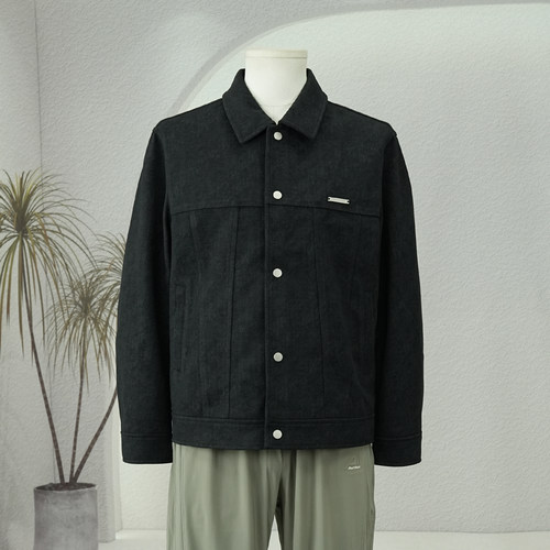 男士短款简约呢外套2025冬季新款