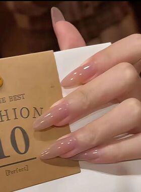 【甘露寺】华妃摸脸同款甄嬛传手工穿戴甲中长款裸色美甲显白纯欲