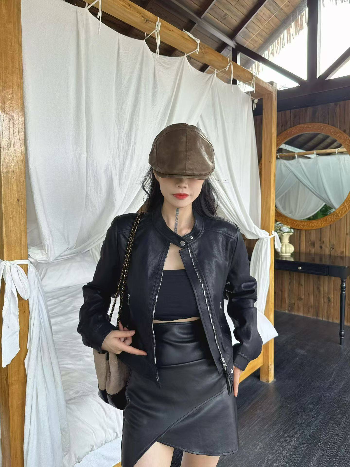 2026春秋新品韩版时尚洋气皮衣外套女百搭显瘦皮草外套女装上衣潮,女装/女士精品,短外套,淘宝优惠券,粉丝福利购,淘宝优惠卷