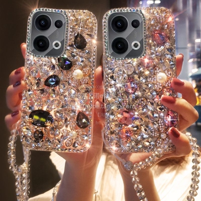 适用于OPPOReno13pro手机壳reno12/11/10/9/8/7高档满钻A5Pro带水钻A3PROA58A97奢华女款Reno13软壳a2x全包5G