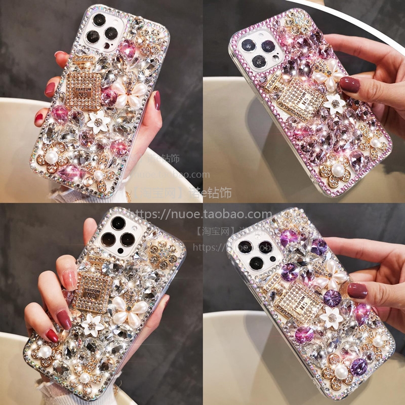 适用于小米13/10S/12X/11手机壳红米note13/11T/12/10PRO/9满钻防摔k60k50k40sk30女款x10保护套镶钻全包5G软