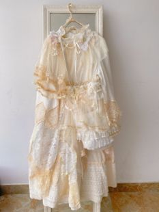 售罄{孤品}antique田園古董少女感remake手作連衣裙