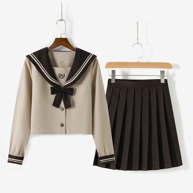 供应 日系奶茶水手服学院风春秋长袖jk制服校服套装