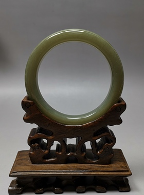 天然和田玉手镯53mm圈口