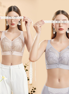 伊璐娇9555内衣女夏薄款胸大显小全罩杯DE杯收副乳防下垂蕾丝文胸