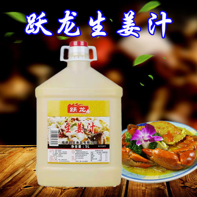 跃龙生姜汁5L 1桶包邮餐饮大包装姜汁五谷鱼粉酸菜鱼伟丰姜汁腌鱼