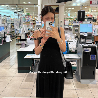 【送运费险】法式黑色抹胸连衣裙