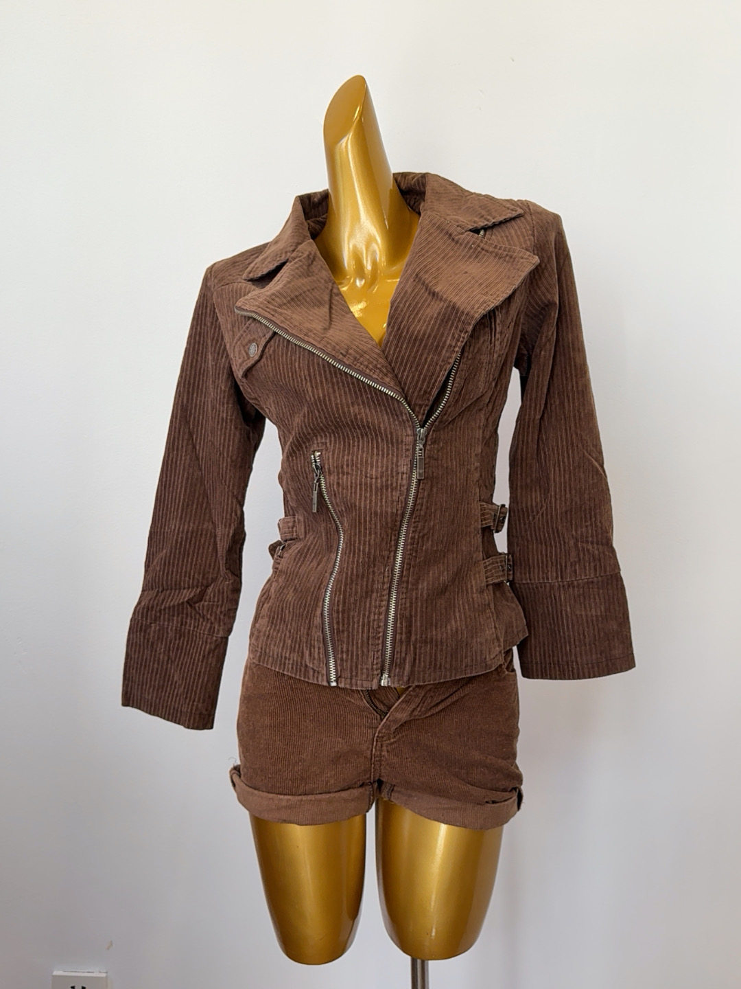 100%实拍欧美风新款纯欲性感辣妹古着套装女气质孤品