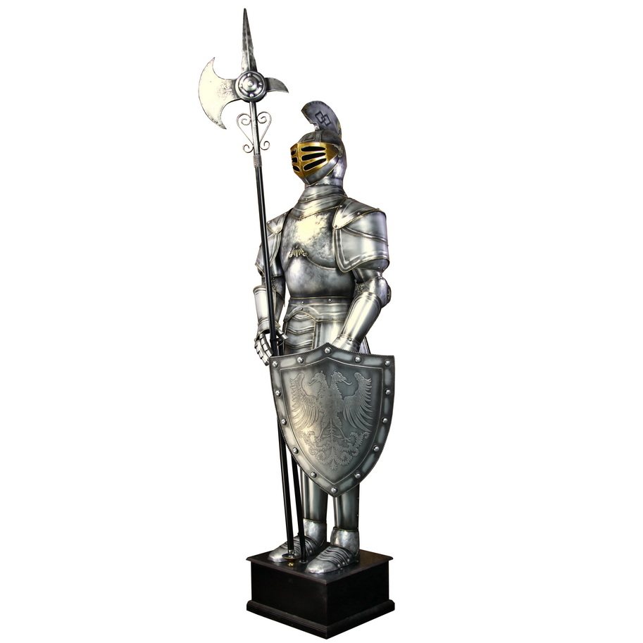 复古欧式酒吧摆设中世纪盔甲武士摆件铁艺铠甲模型古罗马雕像新品