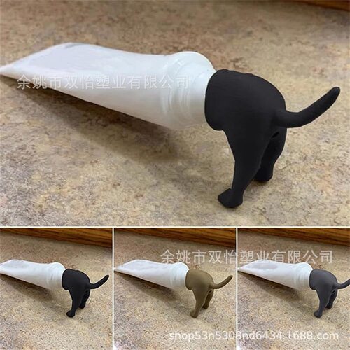 爆款 pooping dog butt toothpaste topper 便便狗屁股牙膏盖