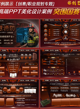 高端PPT模板红色科技风设计元素VIP素材NE高质量美化设计素材优质