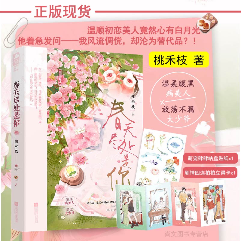赠咕盘贴纸+拍立得卡 春天尽处是你 正版 桃禾枝著 温柔腹黑病美人x放荡不羁大少爷 破镜重圆校园初恋言情小说 江苏凤凰文艺出版社