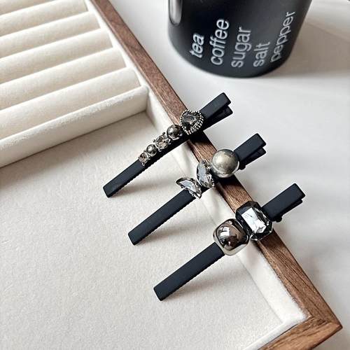 大水钻珍珠发卡高级感鸭嘴夹