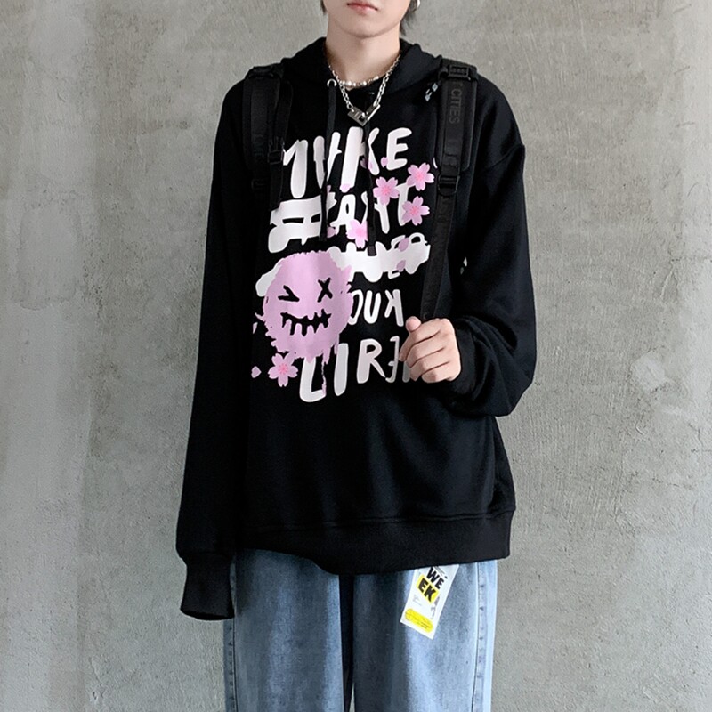 2023春季休闲潮日系宽松连帽卫衣男女ins潮牌T恤WY16P55,男装卫衣,星座101A-1