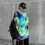 2023春季宽松高街卫衣潮牌ins男女休闲扎染圆领套头T恤WY07P59，男装卫衣，星座101A-1