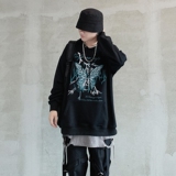 2023春季休闲暗黑系宽松连帽卫衣男女高街印花帽衫潮WY14P55，男装卫衣，星座101A-1