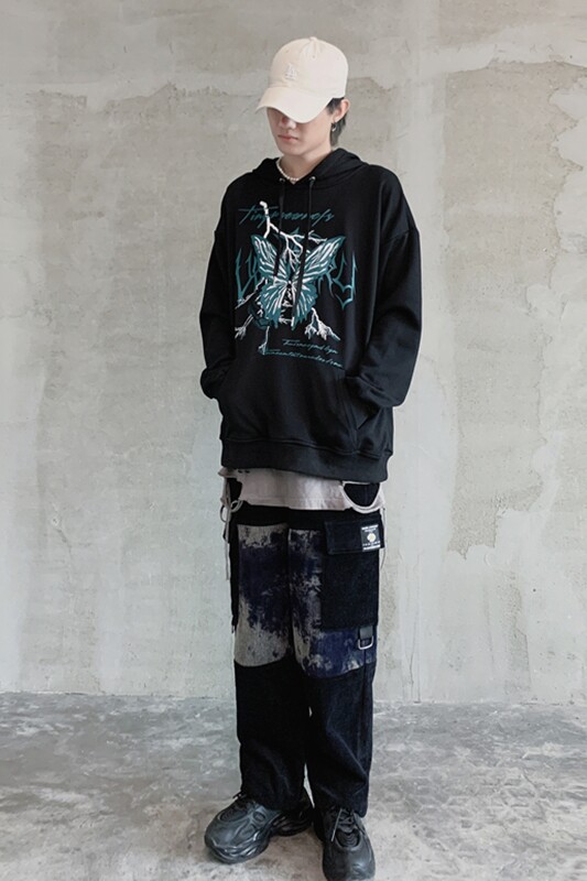 2023春夏日系宽松缩脚港风潮牌ins男潮流直筒休闲小脚裤CK24P49,男装休闲裤,星座101A-1