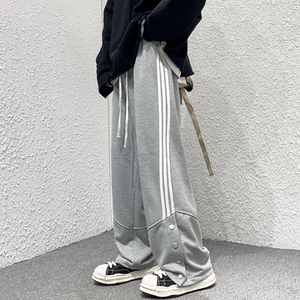 2023春季 四季款条纹加绒卫裤 KK03普通P45加绒P50,男装休闲裤,星座101A-1