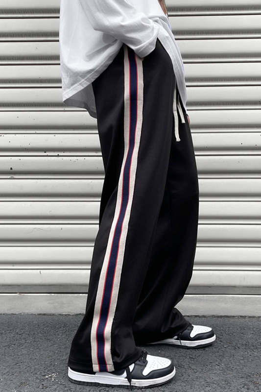 2023春季欧美高街青少年松紧腰宽松抽绳运动休闲卫裤KK23-P45,男装休闲裤,星座101A-1