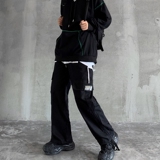 2023春夏青少年男宽松直筒裤潮流ins拖地暗黑休闲新款裤CK03P49，男装休闲裤，星座101A-1