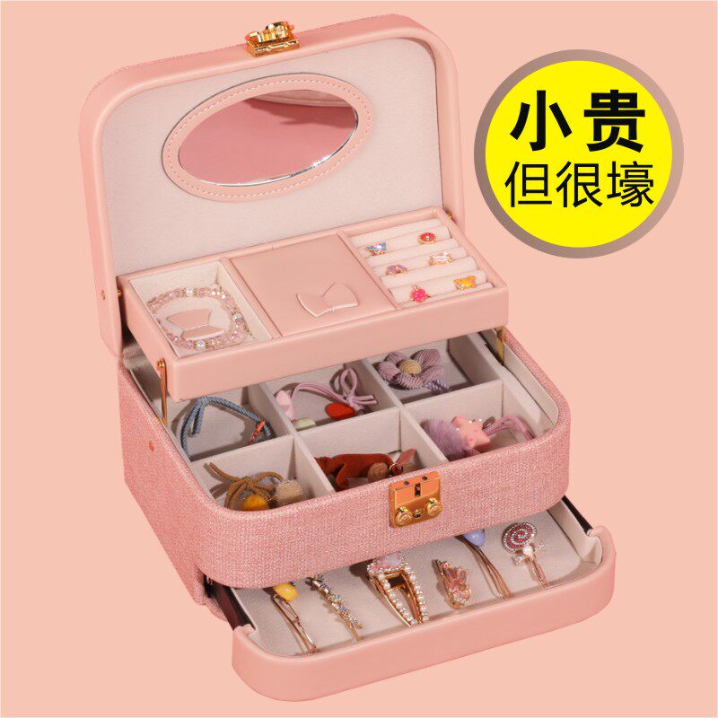 女童发饰2021新款小女孩韩版首饰盒生日礼物套装礼盒儿童发夹发绳