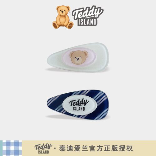 正版泰迪爱兰teddy韩版甜美发夹可爱小熊百搭儿童碎发夹边夹发卡