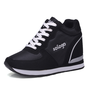 秋冬隐形内增高8-10cm女鞋轻便显瘦运动休闲鞋软底小个子增高棉鞋