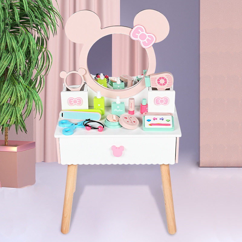 儿童木制仿真化妆台过家家玩具
