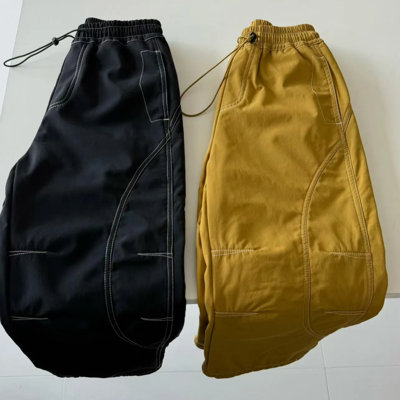 防风明线加厚奥粒绒工装裤