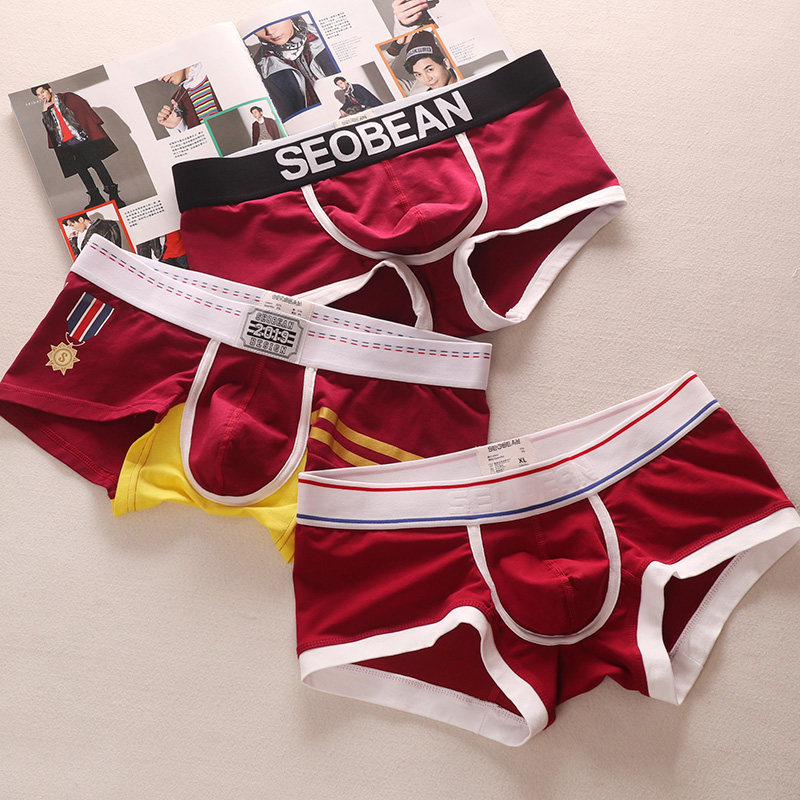 安可拉红色吉祥平安男士内裤本命年属蛇属马低腰性感纯棉平角裤衩,女士内衣/男士内衣/家居服,男平角内裤,淘宝优惠券,粉丝福利购,淘宝优惠卷