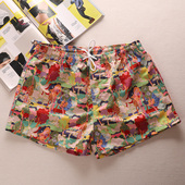 青年潮男士 沙滩裤 速干运动休闲短裤 日系复古印花夏季 跑步宽松泳裤