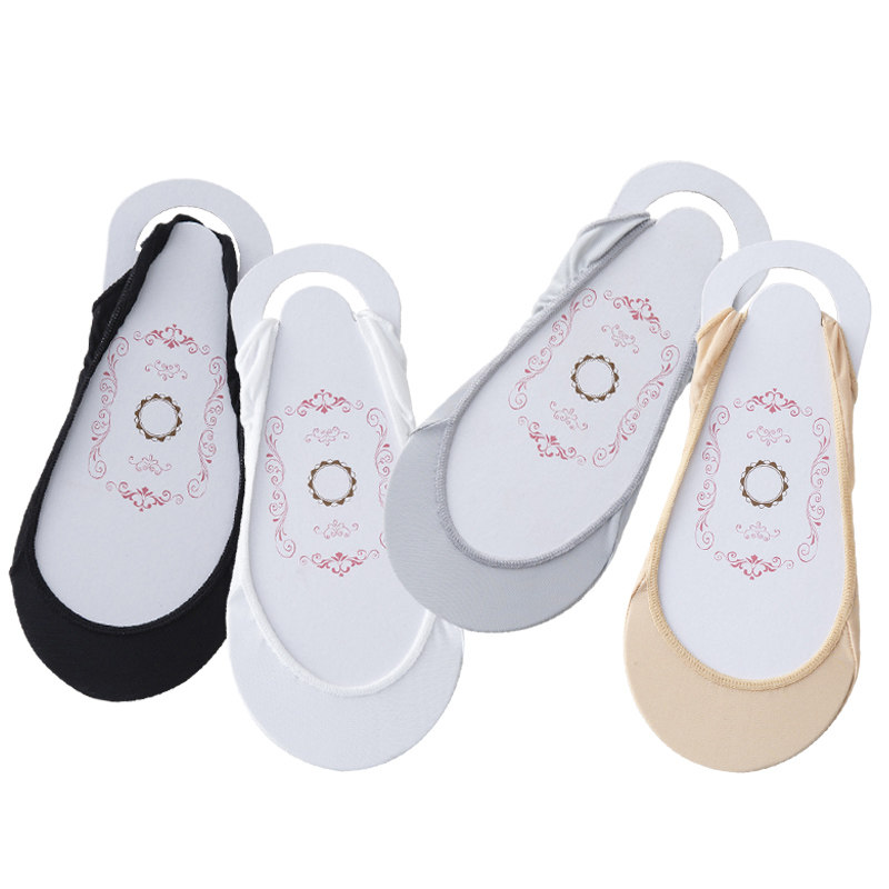 船袜女高跟鞋袜子防滑不掉跟隐形袜脚掌半掌穿凉鞋的纯棉浅口短袜