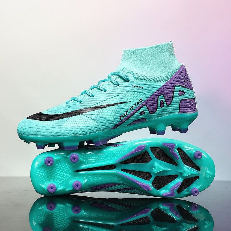 现货跨境刺15足球鞋男女低帮世界杯跨境训练AG长钉碎钉欧洲杯球鞋