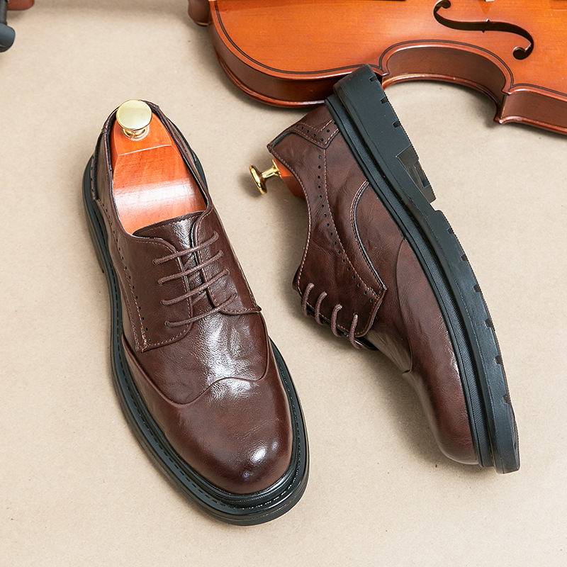 结婚鞋男式超纤软面皮舒适小皮鞋38搭配黑色西装正装男鞋2025新品