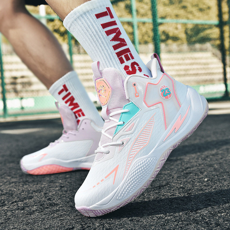 跨境2025新款大码篮球鞋男高帮运动鞋青少年学生实战训练比赛球鞋