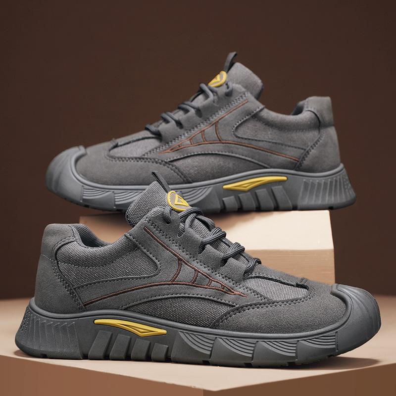 焊工劳保鞋男防刺底防烫电焊帆布鞋子橡胶底耐磨建筑工地男鞋