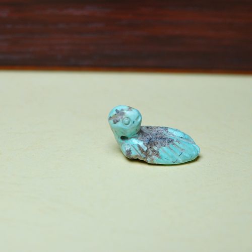 原矿绿松石小鸟侧挂吊坠文玩小元素一物一图配件藏式佛珠小卡子