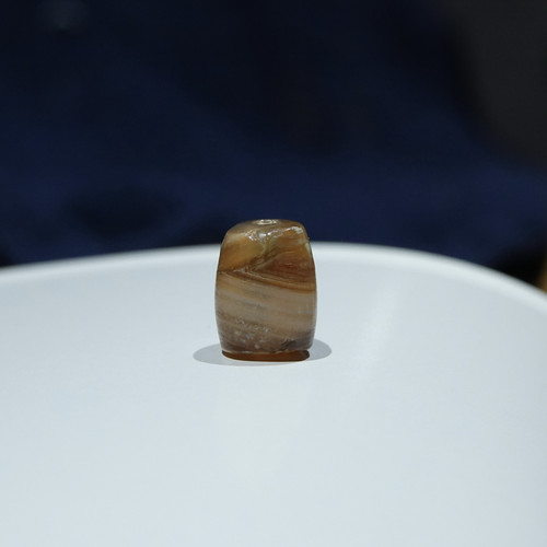 开门藏系天然老缠丝玛瑙天珠包浆磨损到位念珠配珠文玩diy锁骨链
