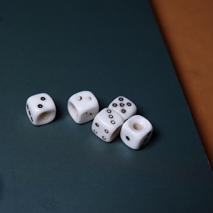 大蚌牧区老白螺骰子散珠吉祥天母纯手工DIY念珠手串顶珠大孔3mm