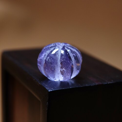 16mm天然原矿老紫水晶瓜珠后扩孔百搭配珠文玩纯手工DIY念珠多宝