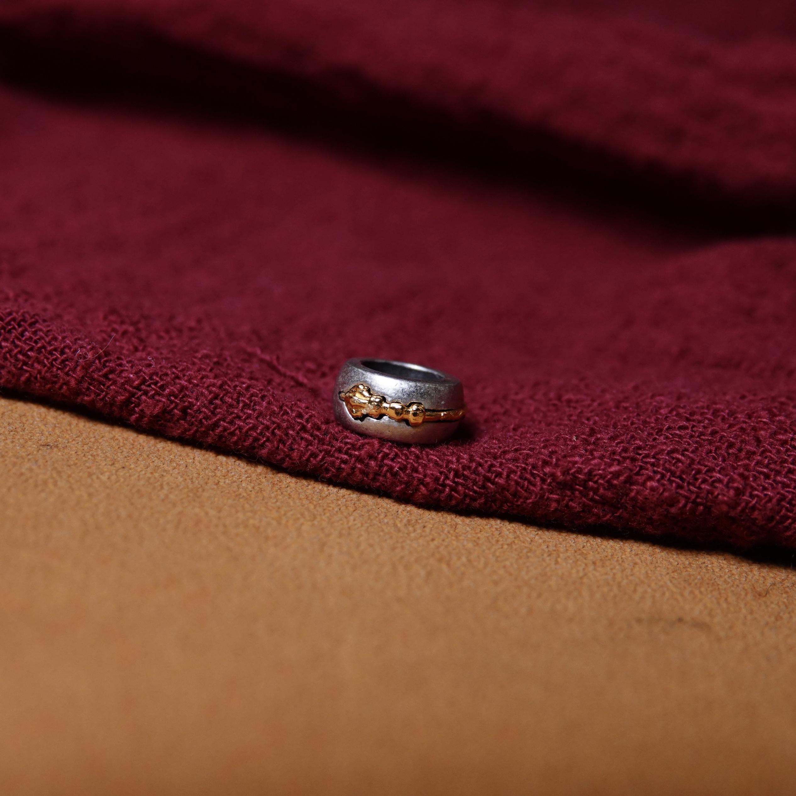 s925银镀金藏式金刚杵隔珠文玩纯手工DIY念珠手串隔片配珠配饰