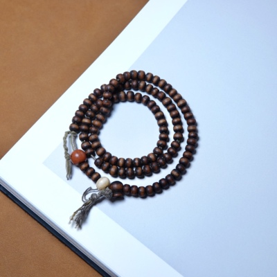 藏地大包浆磨损原生态老木念珠原装全品老曲扎珠骨珠文玩DIY随身