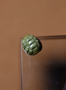天然原矿绿松石手雕龟背珠高瓷俏色全品文玩手工DIY念珠手链百搭