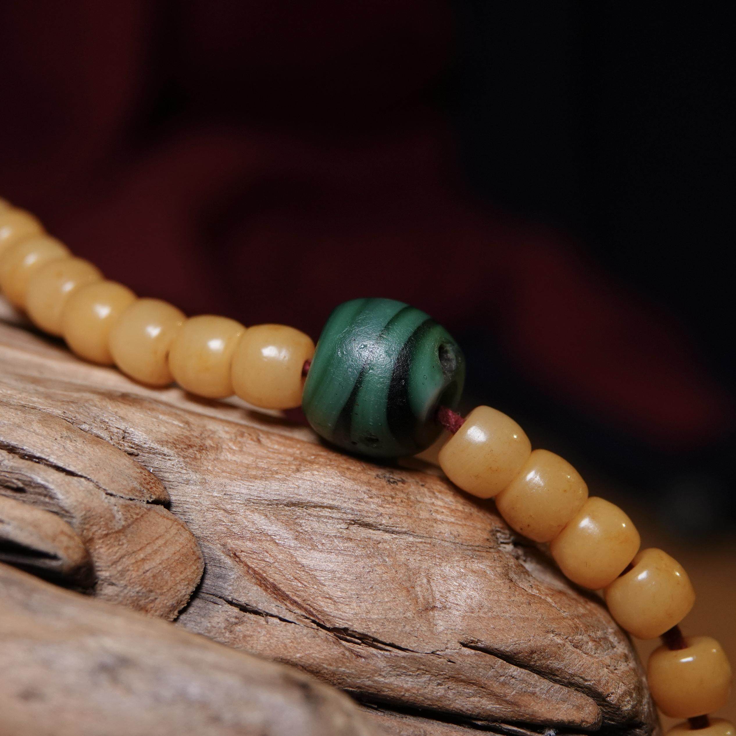 三色搅胎老琉璃单珠文玩纯手工diy念珠手串顶珠腰珠配珠配饰