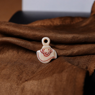 牧区猛犸牙老高白金刚钺刀挂件包浆油润全品文玩手工DIY念珠侧挂