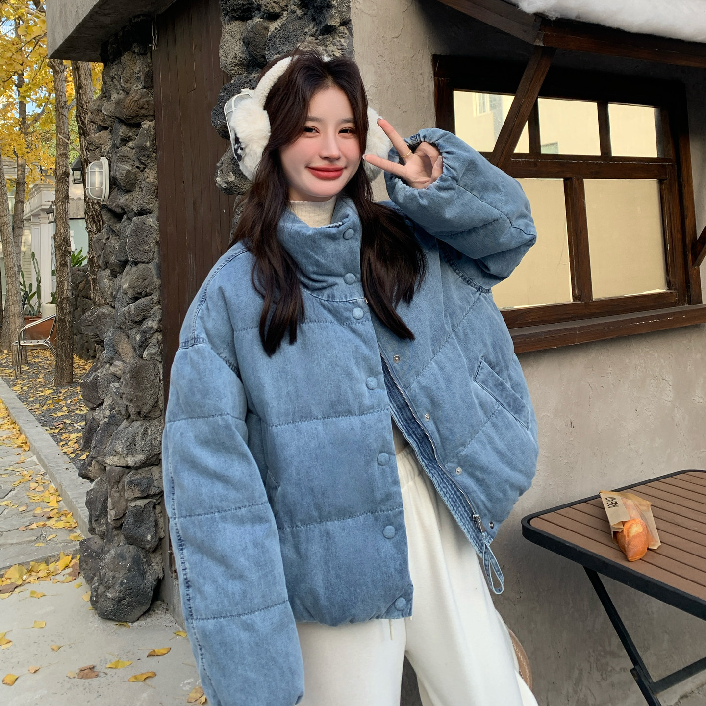 【新品大货已出】加厚牛仔款90白鸭绒羽绒服2265-P335-控498,女装短外套,2C121